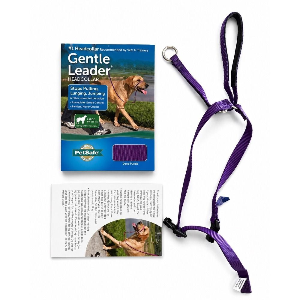 PetSafe Gentle Leader Headcollar Deep Purple Large No Pull Dog Training Harness